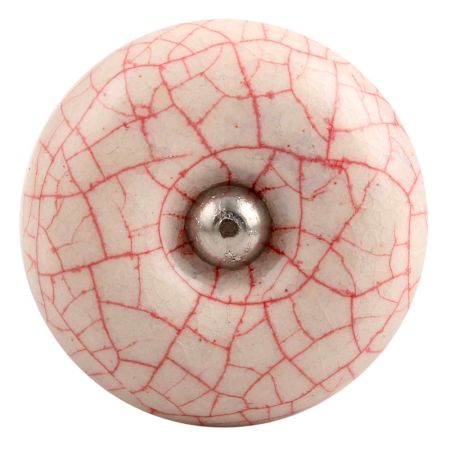 White And Pink Crackle Ceramic Wine Stopper